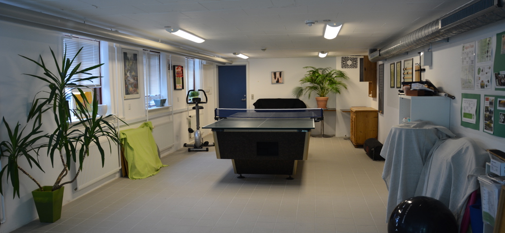 Aktivitetskælder, hvor der blandt andet kan spilles dart, bordtennis og billard